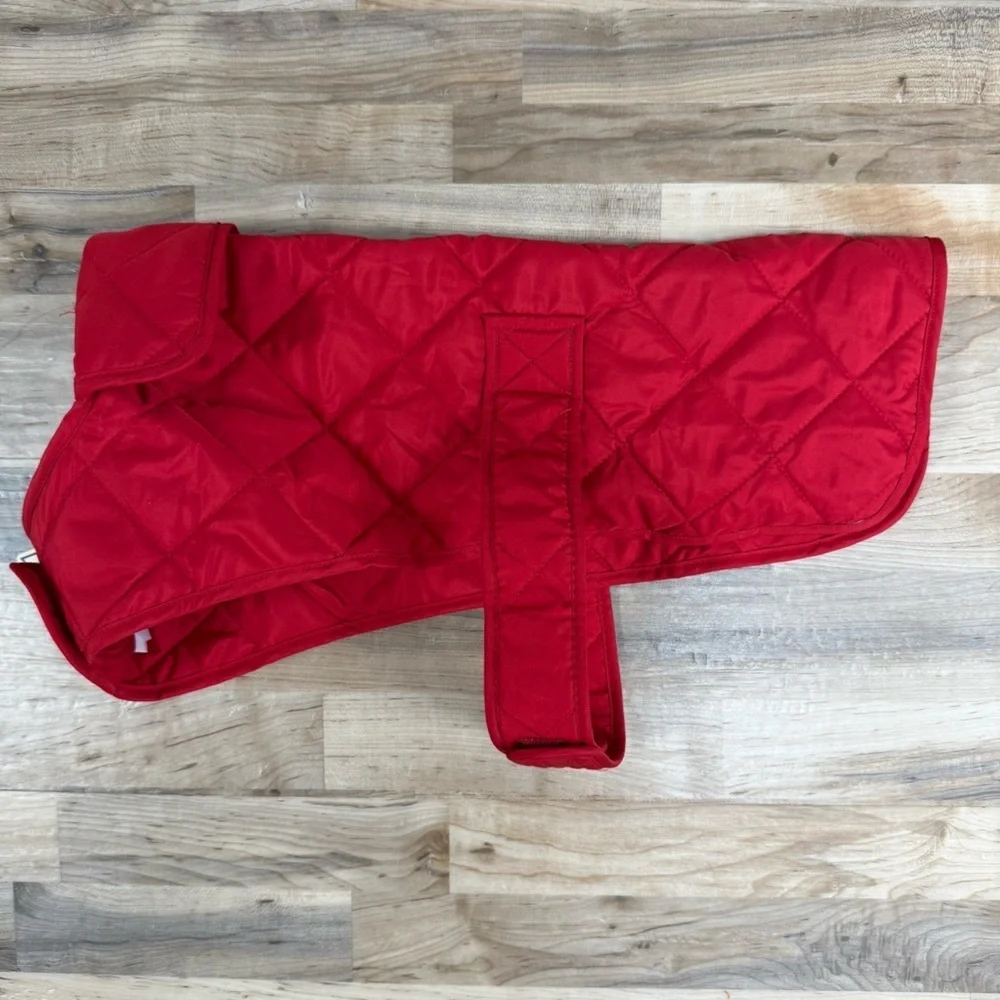NWT St Johns Bark Quilted Dog Coat Medium Cabaret Red Vest Jacket Pet Dogs